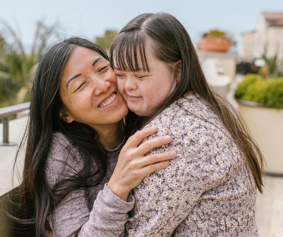 Warm connection between support worker and participant in a community setting